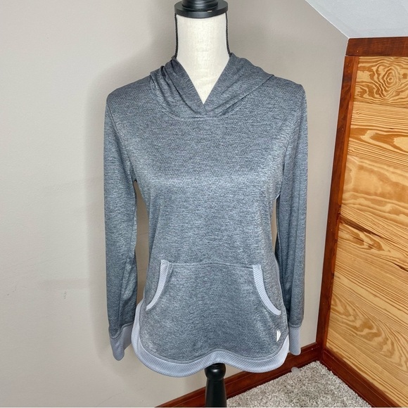 Free 2 Be By Free Country Grey Birdseye Hoodie Sweatshirt Medium - Picture 1 of 11